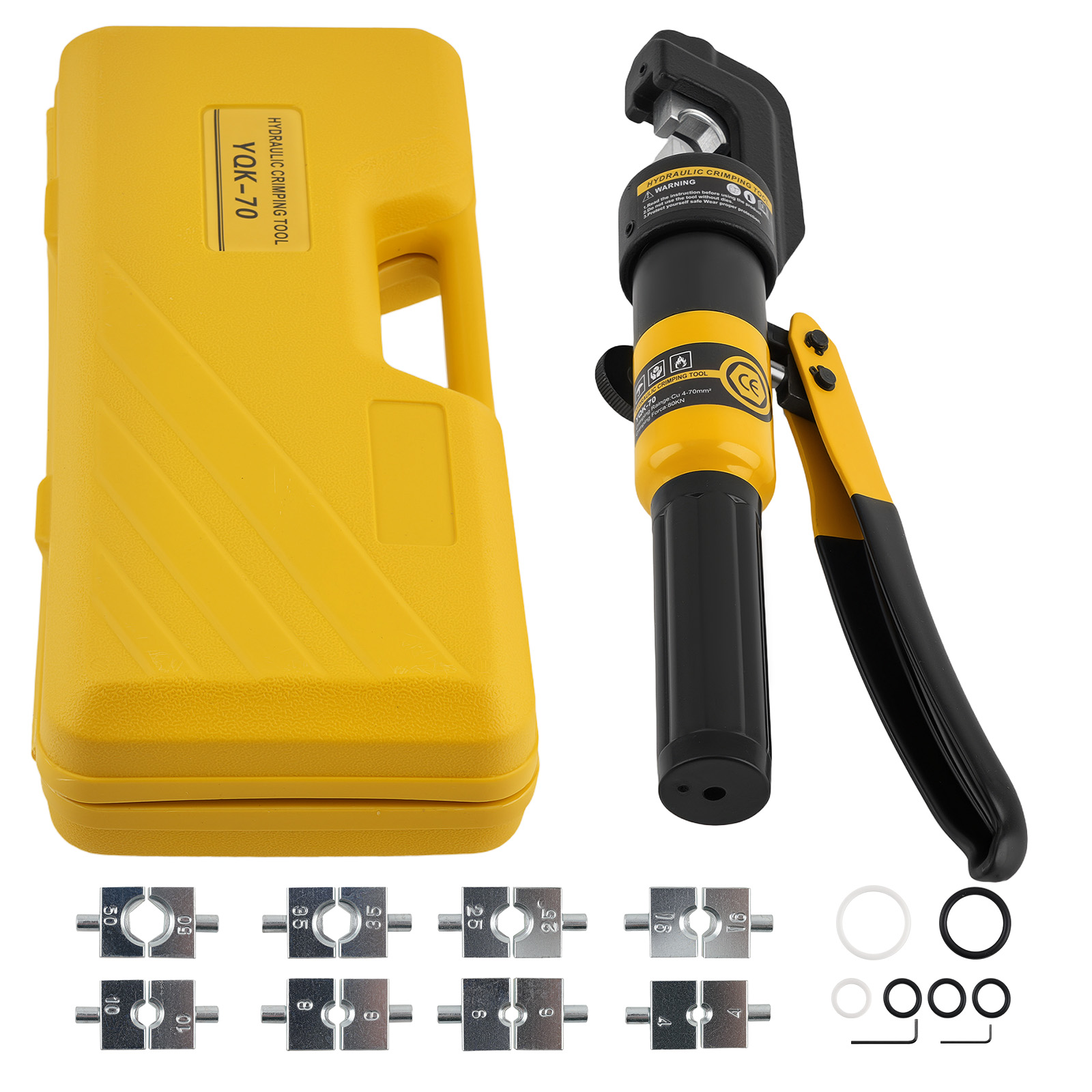 maXpeedingrods 10 Tons Hydraulic Crimping Tool with 9 Dies, Battery Cable Crimper Tool, Hydraulic Wire Rope Crimping Tool for 12 to 2/0 AWG, 1/16" 1/8" 3/16" Battery Cable Ends Ring Terminals