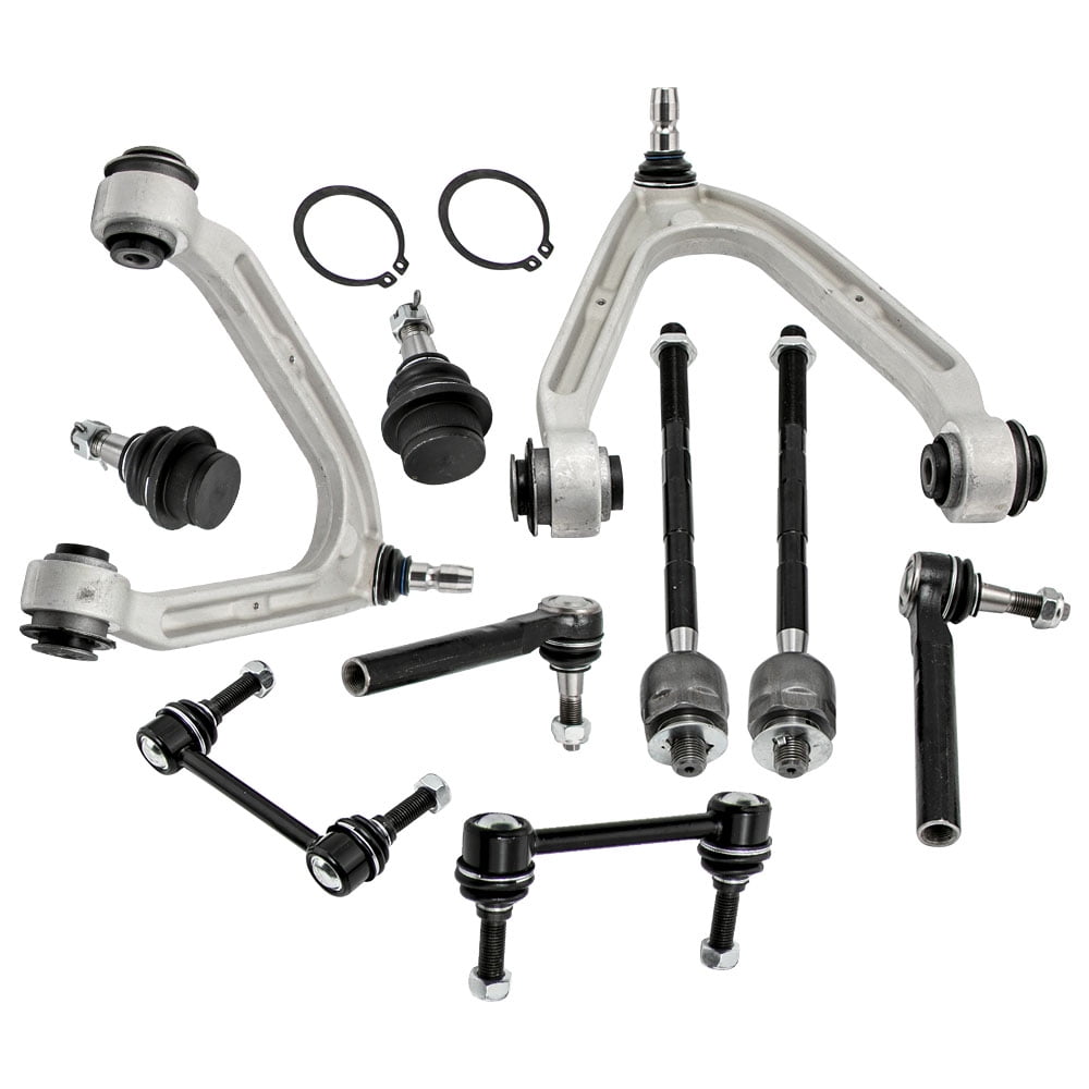 maXpeedingrods 10Pc Front Suspension Kit for Hummer H3 2006-2010 H3T 2009-2010, Upper Control Arm with Lower Ball Joint Sway Bar Link Outer Inner Tie Rod K621675 K621676