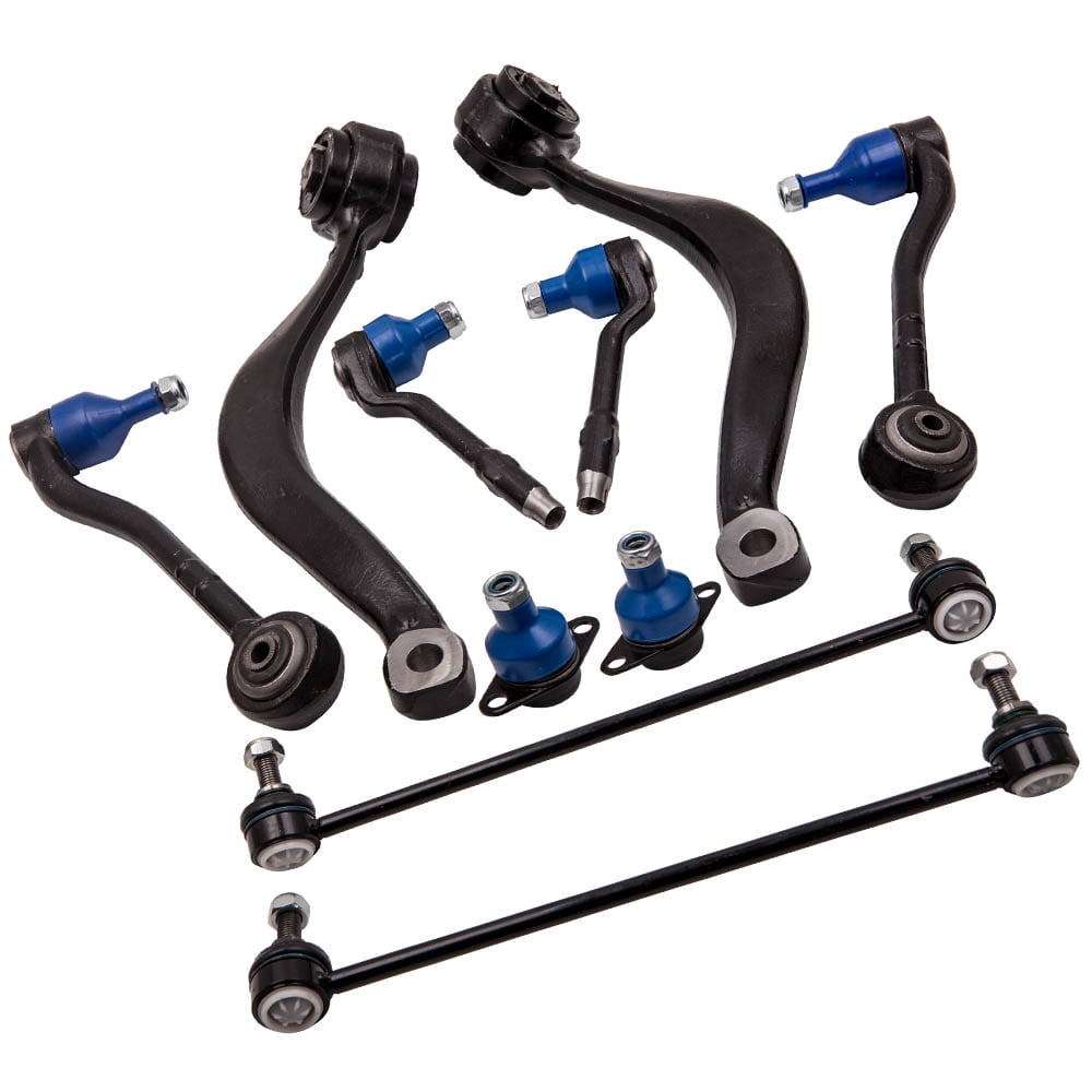 maXpeedingrods 10Pc Front Suspension Kit for BMW X5 E53 2000-2006, Front Lower Control Arms w/Ball Joints Sway Bar Links Outer Tie Rods