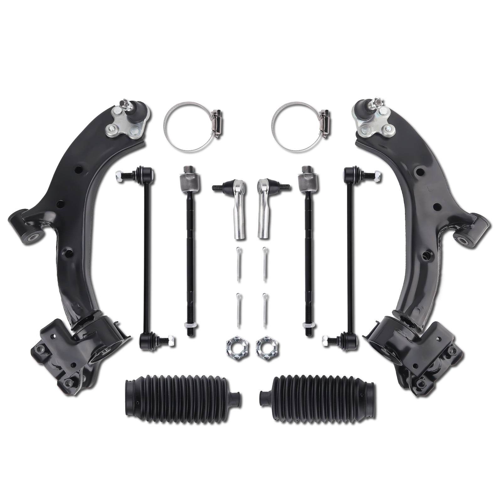 maXpeedingrods 10pcs Suspension Kit for Honda CR-V 2007-2011, 2 Front Lower Control Arm with Ball Joint 2 Sway Bar End Links 4 Inner & Outer Tie Rods 2 Boots