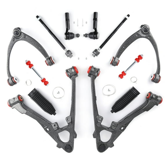 maXpeedingrods 12Pc Front Upper Lower Control Arm Kit for Chevy Silverado 1500 GMC Sierra 1500 Escalade Yukon Tahoe Avalanche Suburban 1500 2007-2013, Suspension Kit w/Sway Bar Link Tie Rods