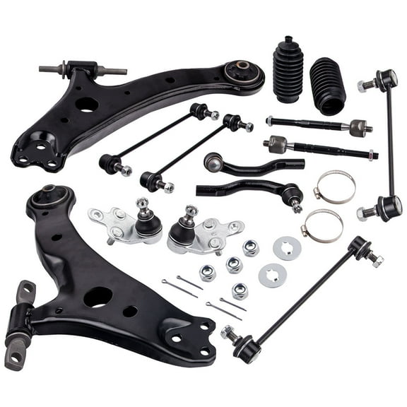maXpeedingrods 14Pcs Front Lower Control Arm for Toyota Camry 2007-2011 Suspension Kit with Ball Joints Sway Bar End Links Tie Rod End Link Boots