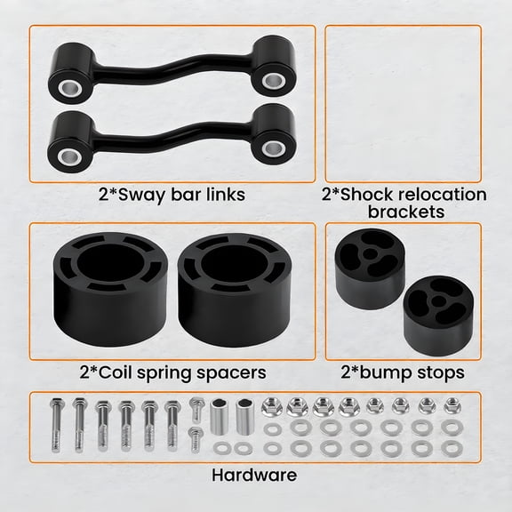 maXpeedingrods 2.5" Leveling Kit for Jeep Gladiator JT 2020-2022 4WD, Jeep Wrangler JL JLU 2018-2022, Suspension Lift Coil Spacer, Shock Relocation Bracket, Sway Bar