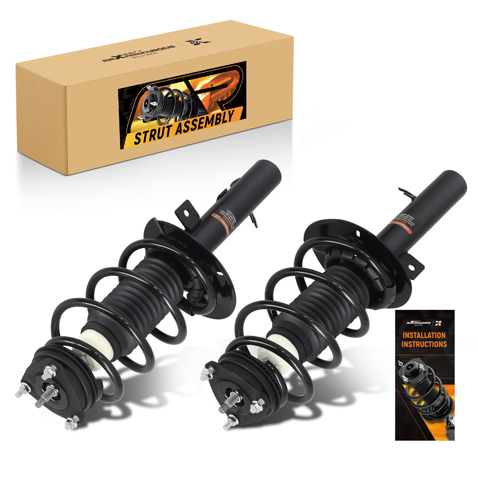 maXpeedingrods 2Pc Front Struts for Ford Focus 2008-2011, 272257 272258 Shock Absorber Complete Struts Coil Springs Assembly