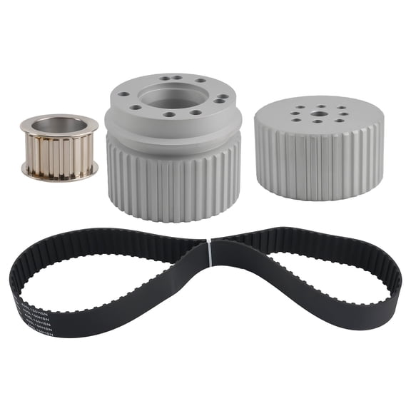 maXpeedingrods LWP Billet Aluminum Gilmer Belt Drive Pulley Kit for Small Block Chevy 283 305 327 350 400