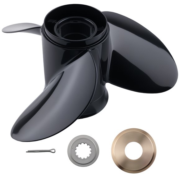 maXpeedingrods 3 Blades 13 1/4 X 17 Aluminum Outboard Boat Propeller for Johnson Evinrude Outboard 40-140 HP 13 Spline Tooth, RH, Parts No# 765183