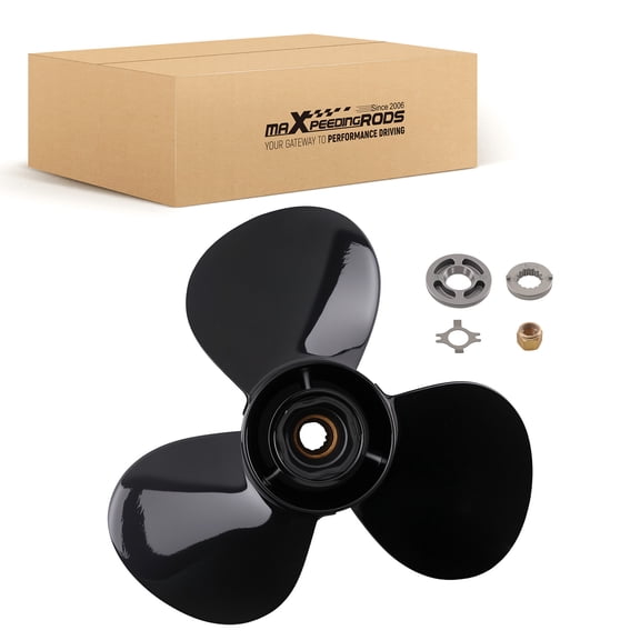 maXpeedingrods 3 Blades 14 X 11 Aluminum Outboard Boat Propeller for Mercury Engines 40-140HP 15 Spline Tooth, RH, Parts No# 48-77338A45