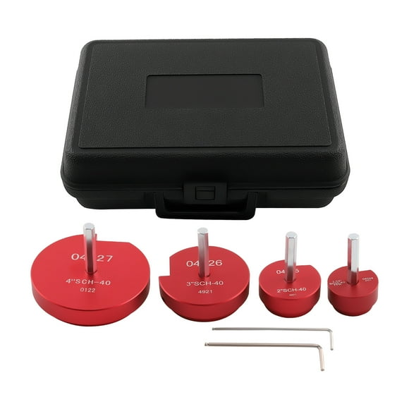 maXpeedingrods 4 Pcs PVC Pipe Reamer Kit with with 1-1/2 Inch, 2 Inch, 3 Inch, 4 Inch Head Aluminum, PVC Fitting Socket Saver Tool Set, Fit Standard 1/2" Drills, SCH40 PVC, ABS PVC Pipe, Water Lines