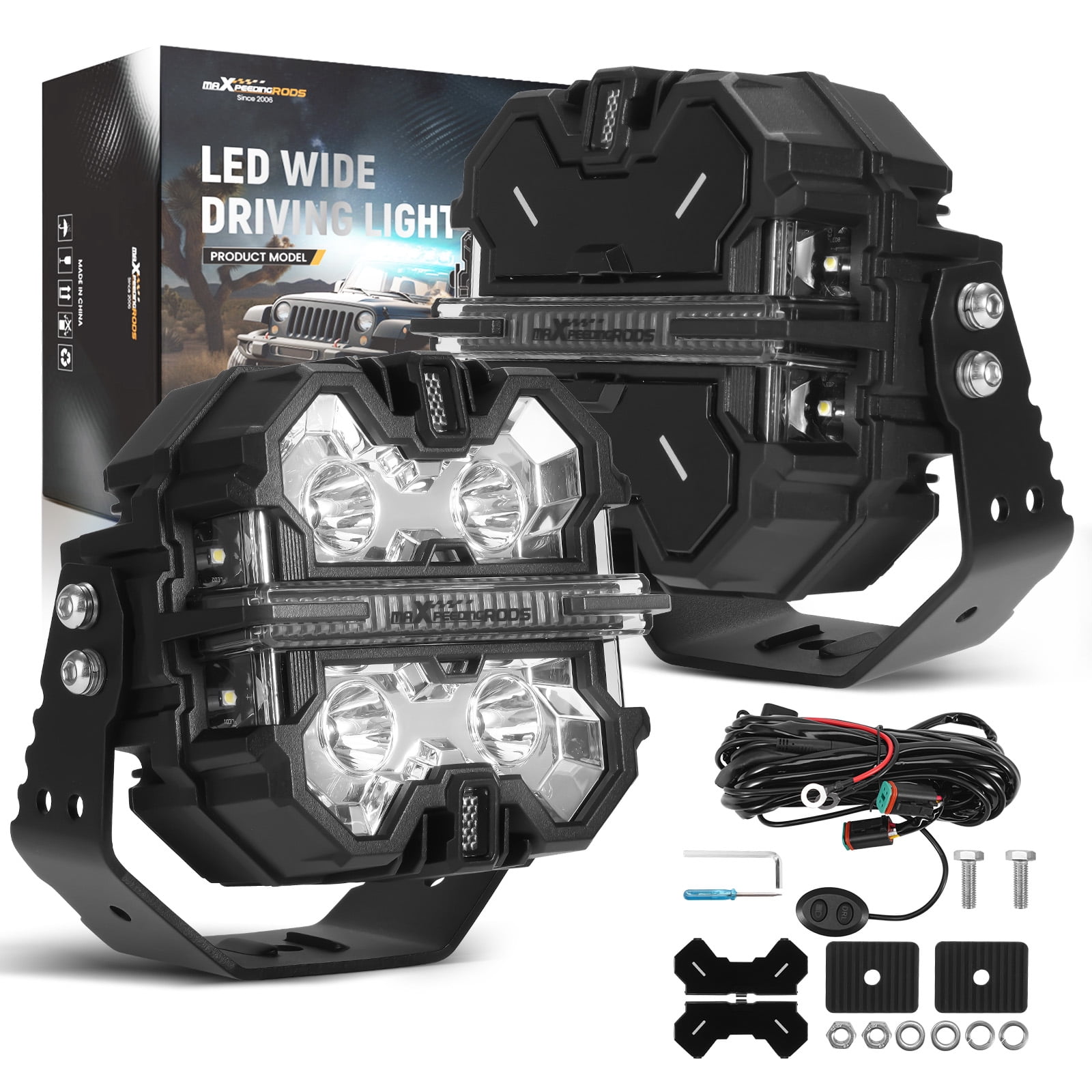 maXpeedingrods 5 Inch 178W Off Road Lights, LED Pod Light 21360LM with ...