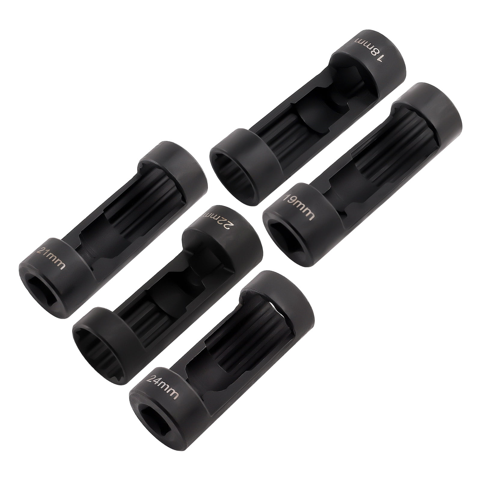 Lntyq 5 Pièces Douille D'écrou De Jambe De Force D'entraînement 12 Points 1/2, 18mm 19mm 21mm 22mm 24mm Outils De Amortisseur De Chocs 86209717