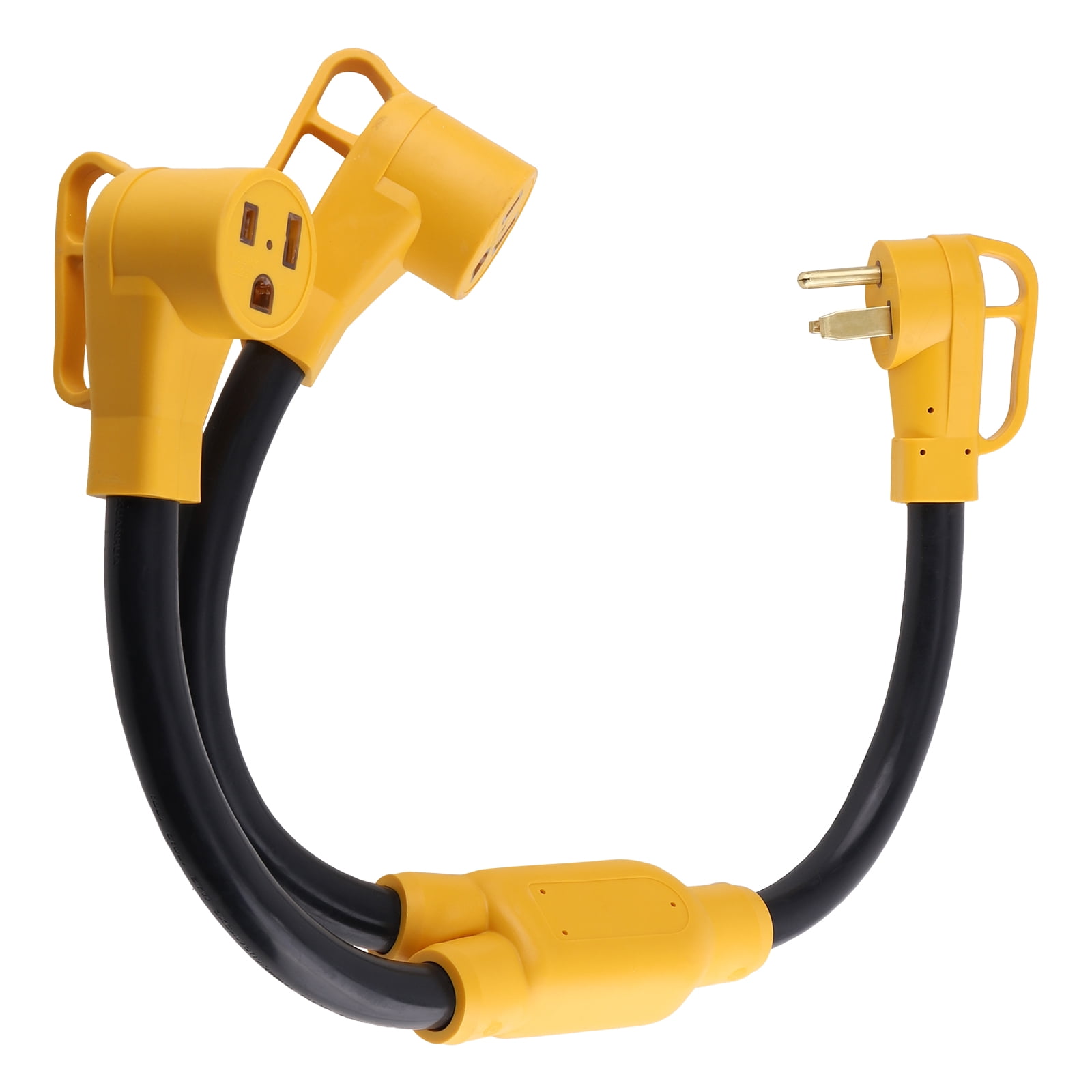maXpeedingrods 50 Amp Y Splitter Adapter Cord 3 Prong NEMA 6-50P to 2 Outlet 6-50R Female Connectors, 6 AWG 3 Feet 250 V Outdoor Extension Cord for EV RV