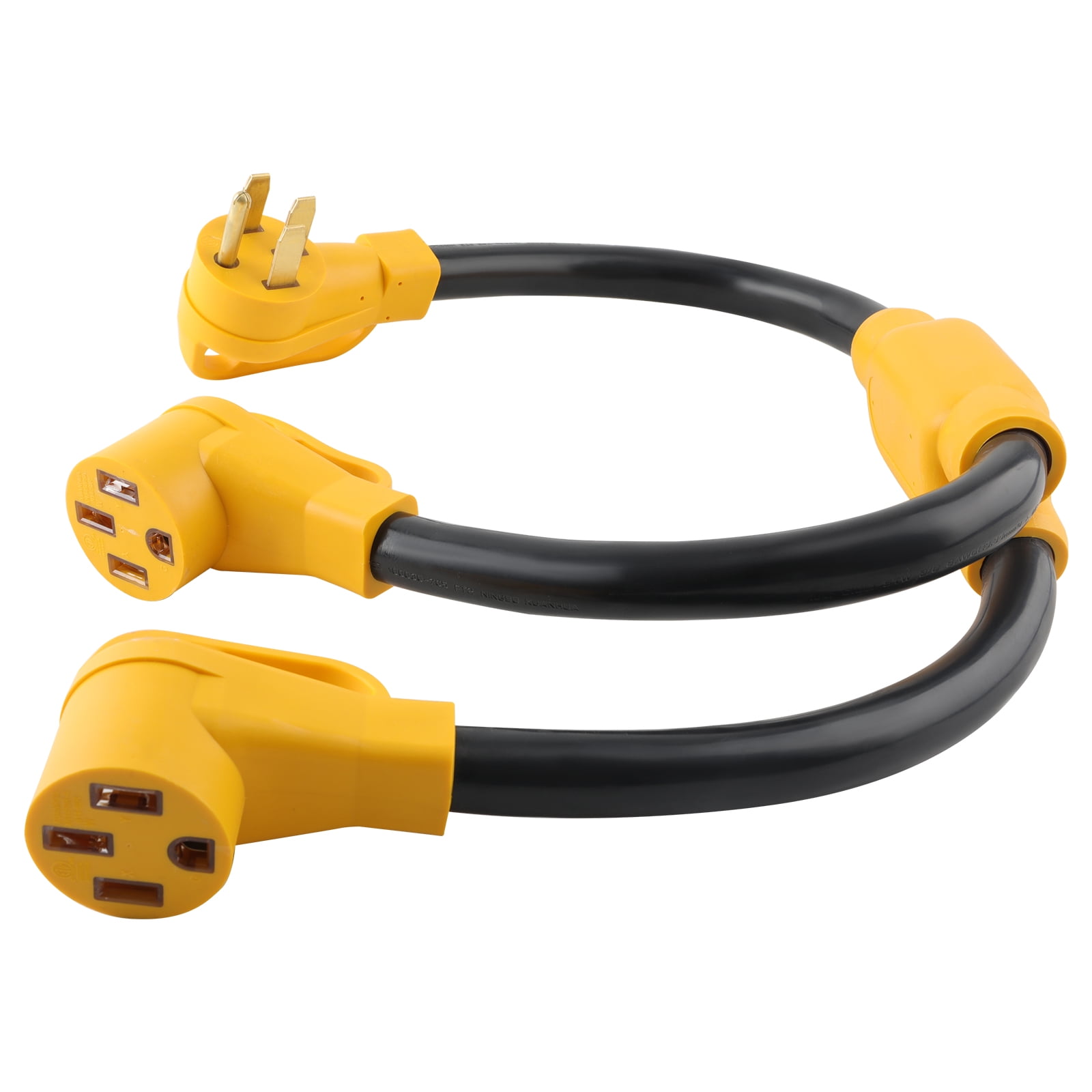 maXpeedingrods 50 Amp Y Splitter Adapter Cord 4 Prong 250V with 14-50P to 2X 14-50R Outdoor Extension Cord, 3 Feet 6/3 8/1 STW AWG for RV EV, for Tesla Model 3/S/X/Y