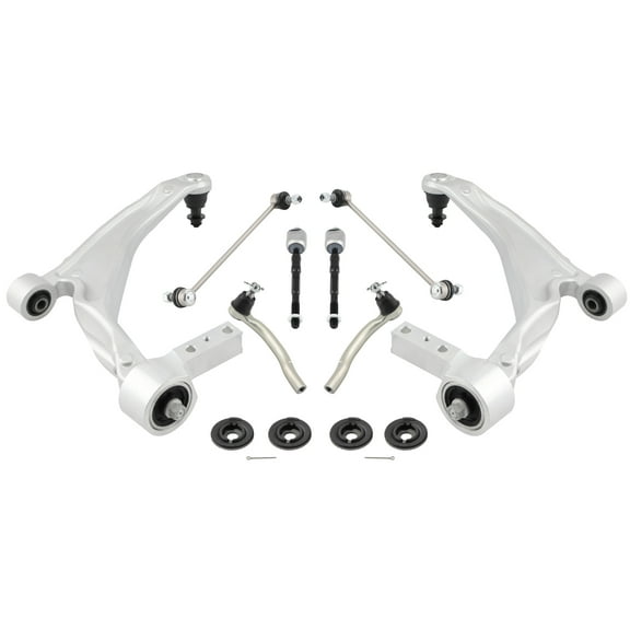 maXpeedingrods 8Pc Front Lower Control Arms for 2009-2015 Honda Pilot, Suspension Kit w/Ball Joints Sway Bar Links Outer & Inner Tie Rods