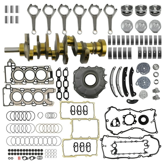 maXpeedingrods AJ126 3.0L V6 Engine Rebuild Overhaul Kit and Crankshaft Connecting Rod Timing for Jaguar F-Pace F-Type XE XF XJ, for Land Rover Discovery 2014-2020 Replace AJ811481 AJ811487