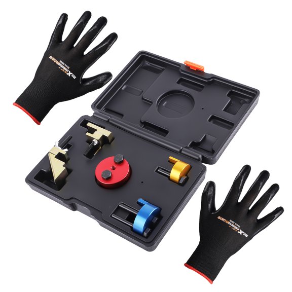 maXpeedingrods Auxiliary Stretch Belt Remover Installer Tool for GM Ford Volvo Volkswagen Skoda BMW Mercedes-Benz Audi, 5PCS Universal Engine Pulley Drive Belt Removal Installation Tools Set, Black