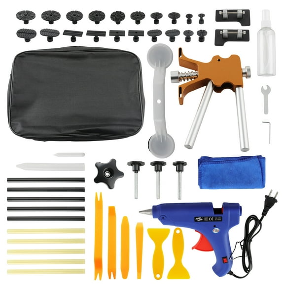 maXpeedingrods Car Dent Puller Dent Removal Kit, Auto Body Paintless Dent Repair Tool, Pops a Dent Remover Kit with Golden Lifter, for Car Dent Repair Metal Surface Dent Removal, 65 PCS