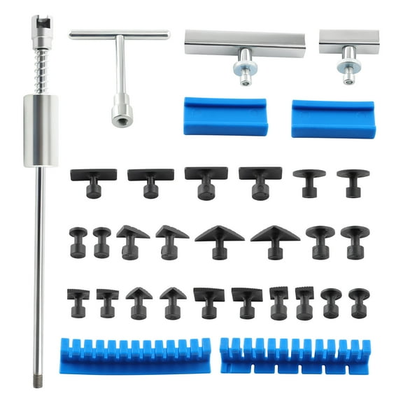 maXpeedingrods Car Dent Puller Kit, Auto Body Dent Repair Kit for Dent Removal, Slide Hammer T-bar Dent Puller with 24 PC Puller Tabs, for Car Refrigerator Metal Surface Dent Remover, 31 PCS