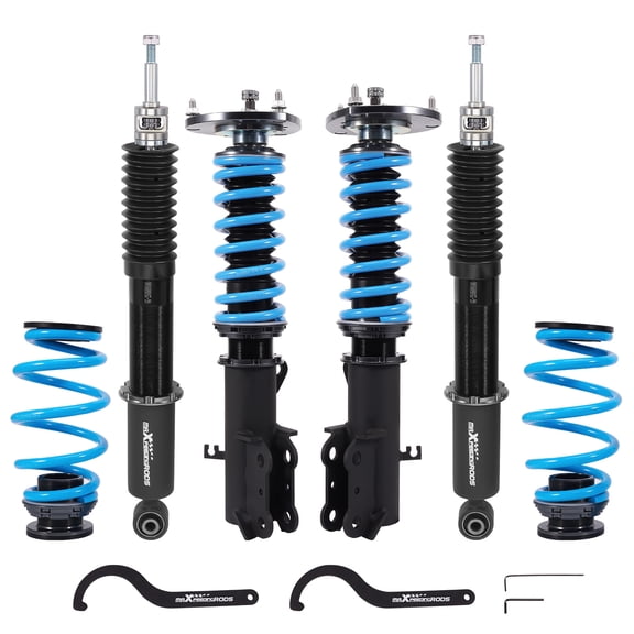 maXpeedingrods Coilover for Chevrolet Volt 2016-2019, 24 Levels Damper Adjustable Coilovers Suspension Kit, Height Adjustable Shock Absorber Struts, T6 Upgraded Lowering Kits Blue