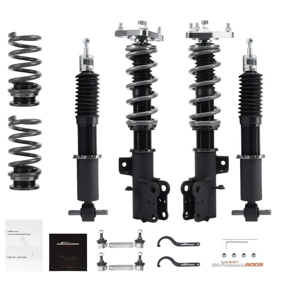 maXpeedingrods Coilover for Ford Mustang S550 2015-2023, 24 Levels Damper Adjustable Coilovers Suspension Kit, Height Adjustable Shock Absorber Struts Lowering Kit, T7 Upgrade Racing Series