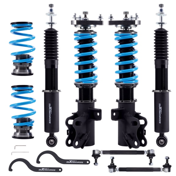 maXpeedingrods Coilover for Honda Civic Si 2014-2015, 24 Levels Damper Adjustable Coilover Suspension Kit Strut, Height Adjustable Shock Absorber Struts, T6 Upgraded Lowering Kits Blue