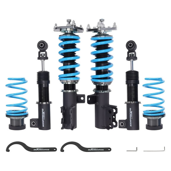 maXpeedingrods Coilover for Hyundai Veloster FS 2012-2018, 24 Levels Damper Adjustable Coilovers Suspension Kit Strut, Height Adjustable Shock Absorber Struts, T6 Upgraded Lowering Kits Blue