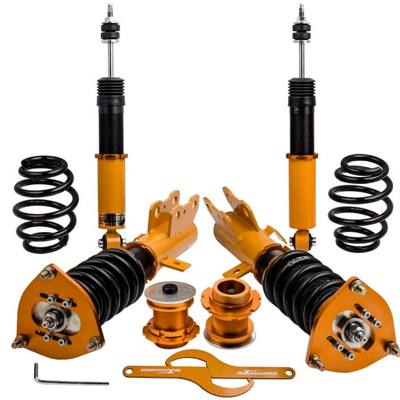 maXpeedingrods Coilover for Scion TC 2011-2016, for Toyota Zelas 2011-2016, 24 Level Damper Adjustable Coilovers Suspension Kit Strut, Coil Spring Shock Absorber Amortiguador Lowering Kits Gold