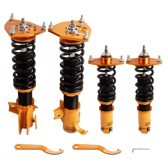 maXpeedingrods Coilover for Subaru BRZ 2012-2020, for Scion FR-S 2012-2020, for Toyota 86 2017-2020, 24 Levels Damper Adjustable Coilovers Suspension Kit, Height Adjustment Lowering Kits Gold