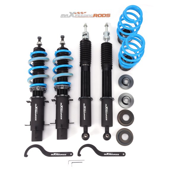 maXpeedingrods Coilover for VW Golf MK4 FWD 1997-2007, for VW Jetta MK4 1999-2005, for VW Beetle 1998-2010, 24 Levels Damper Adjustable Shock Absorber, Height Adjustable T6 Upgraded Lowering Kits