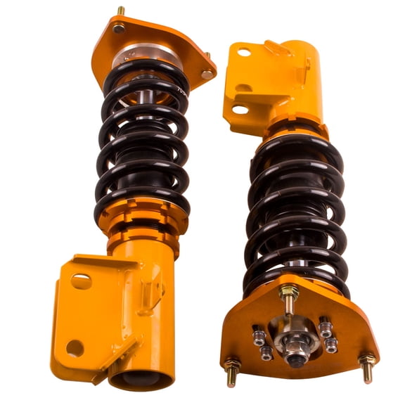 maXpeedingrods Coilovers Adjustable Height for Subaru Impreza WRX (GC, GF, GFC) 1992-2000, Height Ajdjustable Coilovers Suspension Coil Strut, Lowering Kit Gold