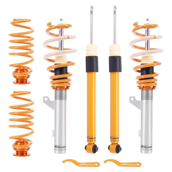 maXpeedingrods Coilovers Adjustable Height for VW Golf MK8 Hatchback FWD 2019+, for Audi A3 Sportback Hatchback FWD 2019+, Spring Shock Absorber Height Adjustable Lowering Kit Gold
