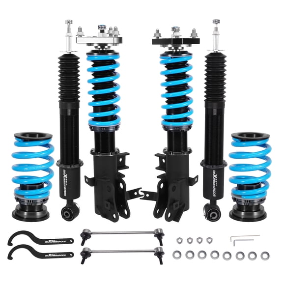 maXpeedingrods Coilovers for Honda Civic Si Only 2012-2013, 24 Levels Damper Adjustable Coilovers Suspension Kit, Height Adjustable Shock Absorber Struts, T6 Upgraded Lowering Kits Blue