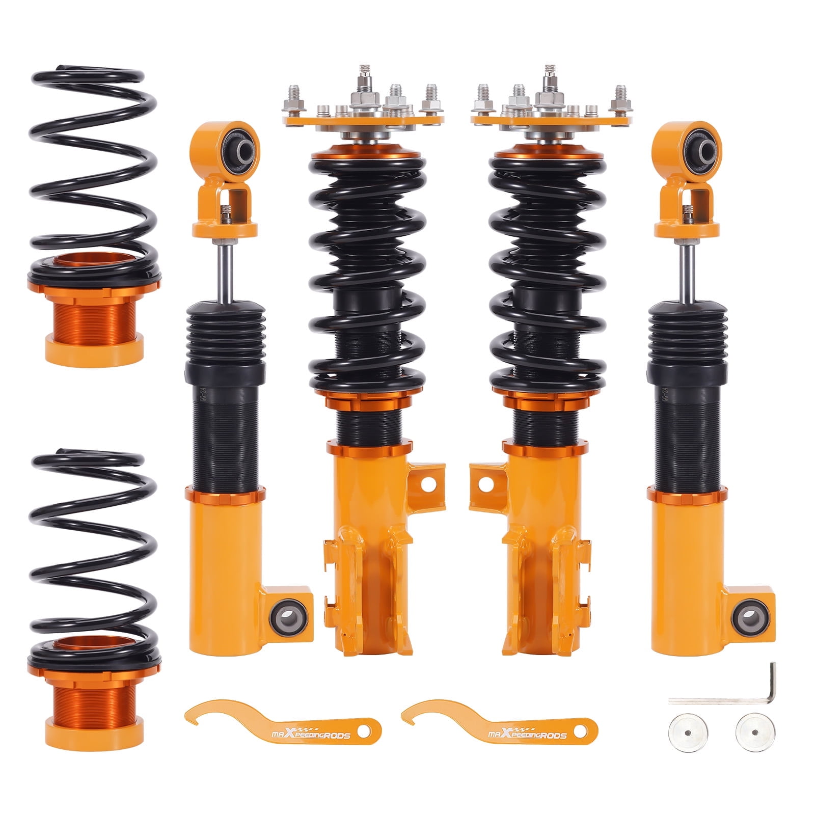 maXpeedingrods Coilovers for Hyundai Veloster FS 2012-2018, 24 Levels Damping Adjustable Coilovers Suspension Kitl Struts, Height Adjustable Shock Absorber, Amortiguador Lowering Kit by 1-3 Gold