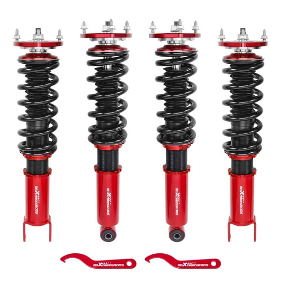 maXpeedingrods Coilovers for Infiniti Q50 V37 2014-2023 RWD, Height Adjustable Coilovers Suspension Kit, Preset Damping Shock Absorber Struts, Lowering Kit Red