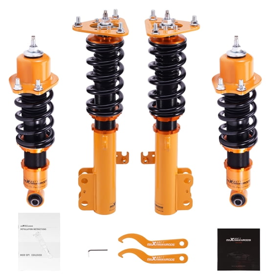 maXpeedingrods Coilovers for Scion TC 2005-2010, 24 Levels Damper Adjustable Coilovers Suspension Kit, Height Adjustable Shock Absorber Struts, Lowering Kit, Gold