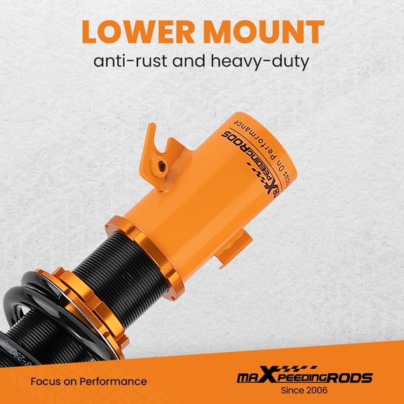 maXpeedingrods Coilovers for Subaru Impreza WRX 2008-2014, Height Adjustable Full Coilovers Suspension Kit, Preset Damping Shock Absorber Struts, Lowering Kit Gold