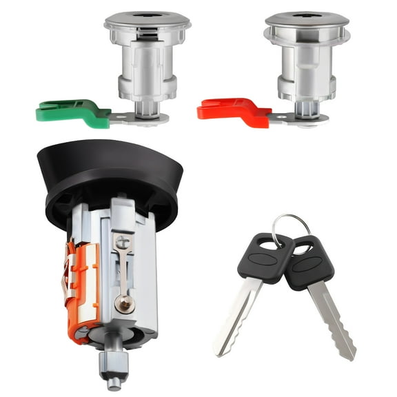 maXpeedingrods Door Lock Cylinder & Ignition Switch Set Fit for Ford Aerostar, Explorer, Explorer Sport Trac, E-150/250/350, Ranger, Mercury Mountaineer, Replace #: LC6177, DL5886, 597638