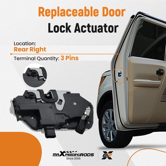 maXpeedingrods Door Lock Latch Actuator Rear Right Passenger Side Compatible with Ford Explorer 2011-2019, Ford F-150 & Lobo 2009-2014, Ford Mustang 2010-2014 Lincoln Mark LT 2010-2014 9L3Z5426412A