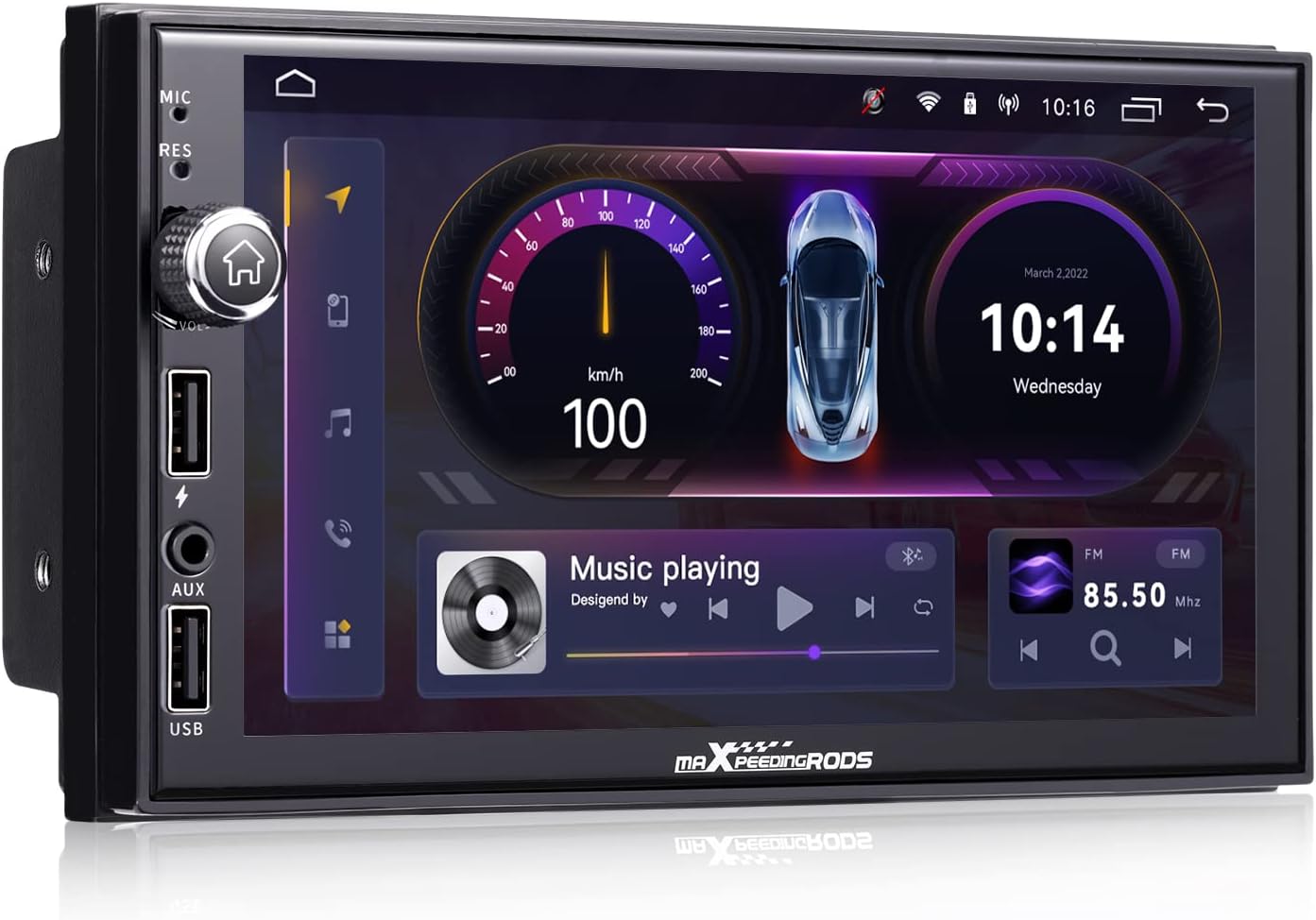 maXpeedingrods Double Din Car Stereo Radio with Wireless CarPlay ...