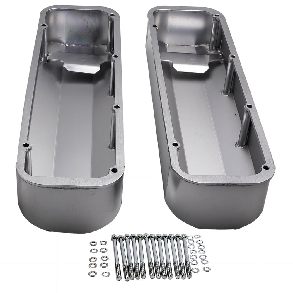 maXpeedingrods Fabricated Aluminum Tall Valve Covers with Hole Racing ...
