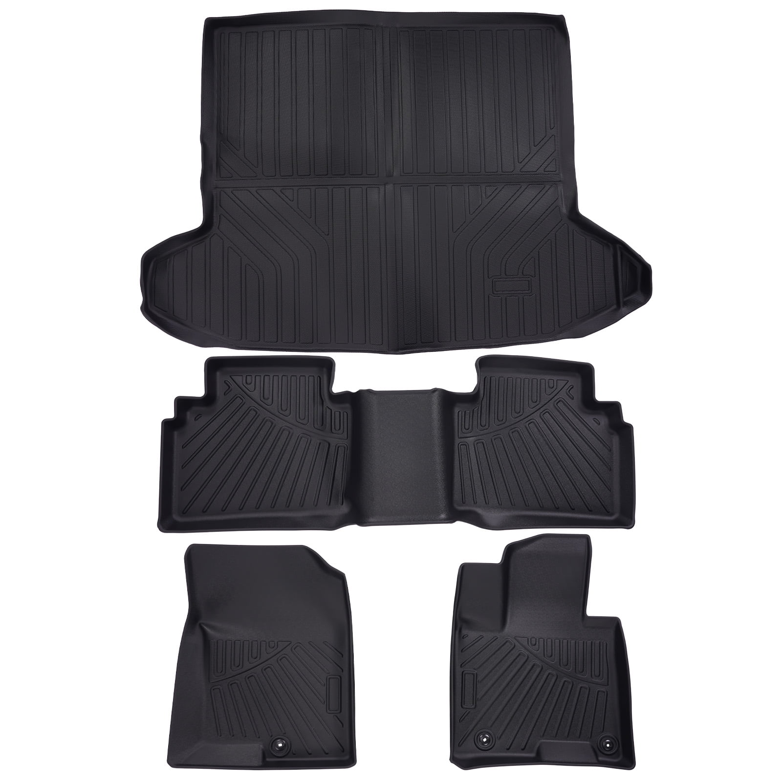 maXpeedingrods Floor Mats Cargo Trunk Liner Set for Hyundai Tucson 2022 2023 2024, All-Weather TPE Rubber Tucson Accessories Car Mats, Cargo with Standard Audio System Only, Black