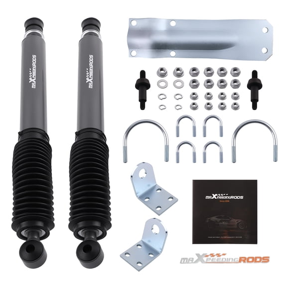 maXpeedingrods Front Dual Steering Stabilizer Fit for Dodge Ram 1500 4WD 1994-1999, for 2" or More Suspension Lift, G1 Version