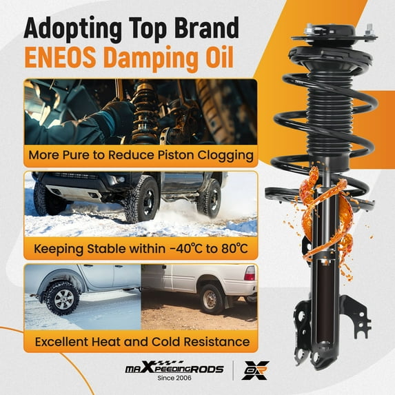 maXpeedingrods Front Struts & Sway Bar Link for Toyota Camry 2012-2017 2.5L L4, 172941 172940 K750123 Shock Absorbers Complete Struts with Coil Spring Assembly
