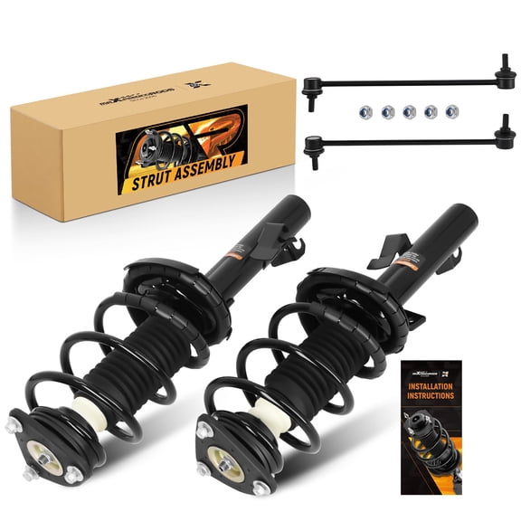 maXpeedingrods Front Struts Sway Bars for Mazda 3 GX GS GT S 1.6L 2.0L 2.5L 2004-2013, 172263 172264 K80235 2 Shock Absorber Struts Assembly with Coil Spring 2 Sway Bars End Links, 4Pcs
