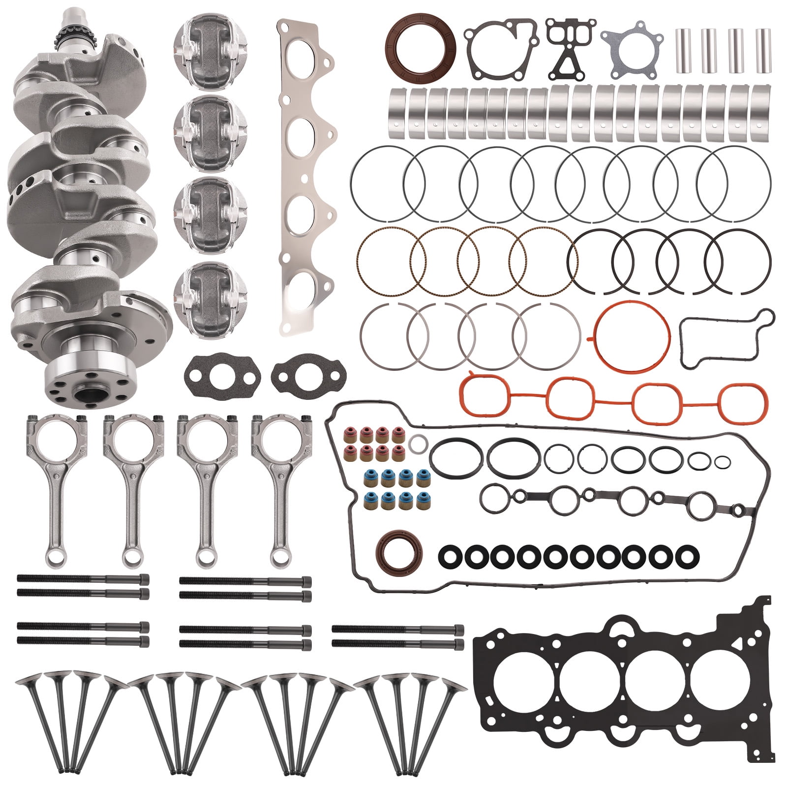 maXpeedingrods G4FD Engine Rebuild Overhaul Kit and Crankshaft Connecting Rod for Hyundai Kia Accent Rio Soul 1.6L 2012-2017 Replace 23110-2B610