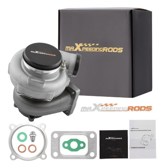 maXpeedingrods GT35 GT3582 Turbo Turbocharger for 4/6 cylinder 2.5L-6.0L Engines, for Honda Accord BMW 325i, with Dual Ceramic Ball Bearing, Billet Compressor Wheel, Sport SD Series