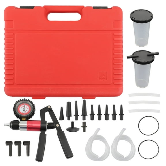 maXpeedingrods Hand Held Vacuum Pump Tester Set Brake System Bleeding Tools for Car Truck Motorcycle with Adapters