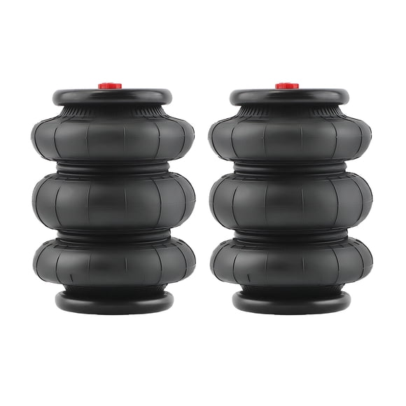 maXpeedingrods Pack of 2 Triple Bellow Air Spring 2600 lbs Air Suspension Bag 1/2" NPT Single Port Universal Replacement