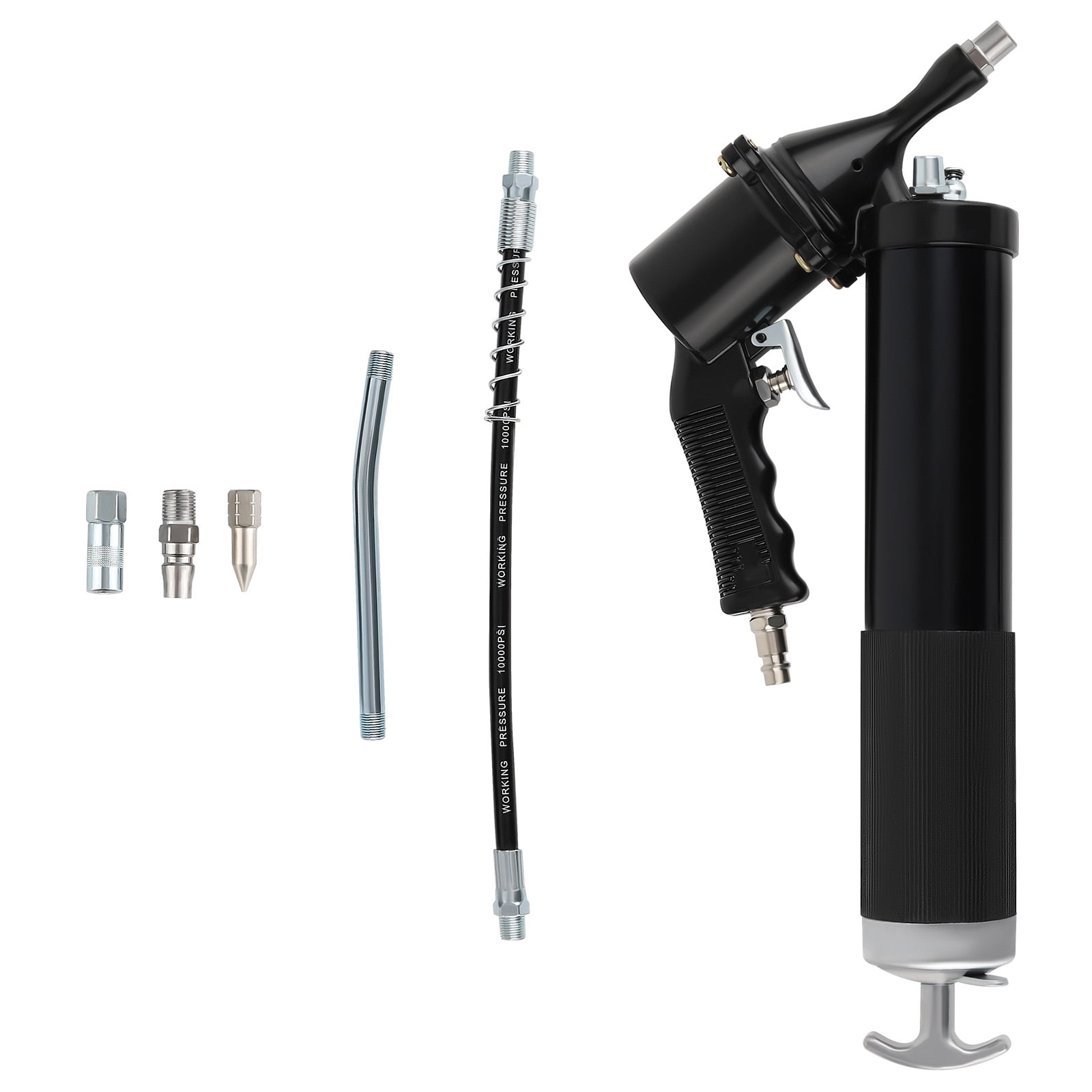 maXpeedingrods Pneumatic Grease Gun, 6000PSI Air Operated Grease Gun, Automatic Continuous Cycle Heavy Duty Air Compressor Grease Gun with 14 oz Load