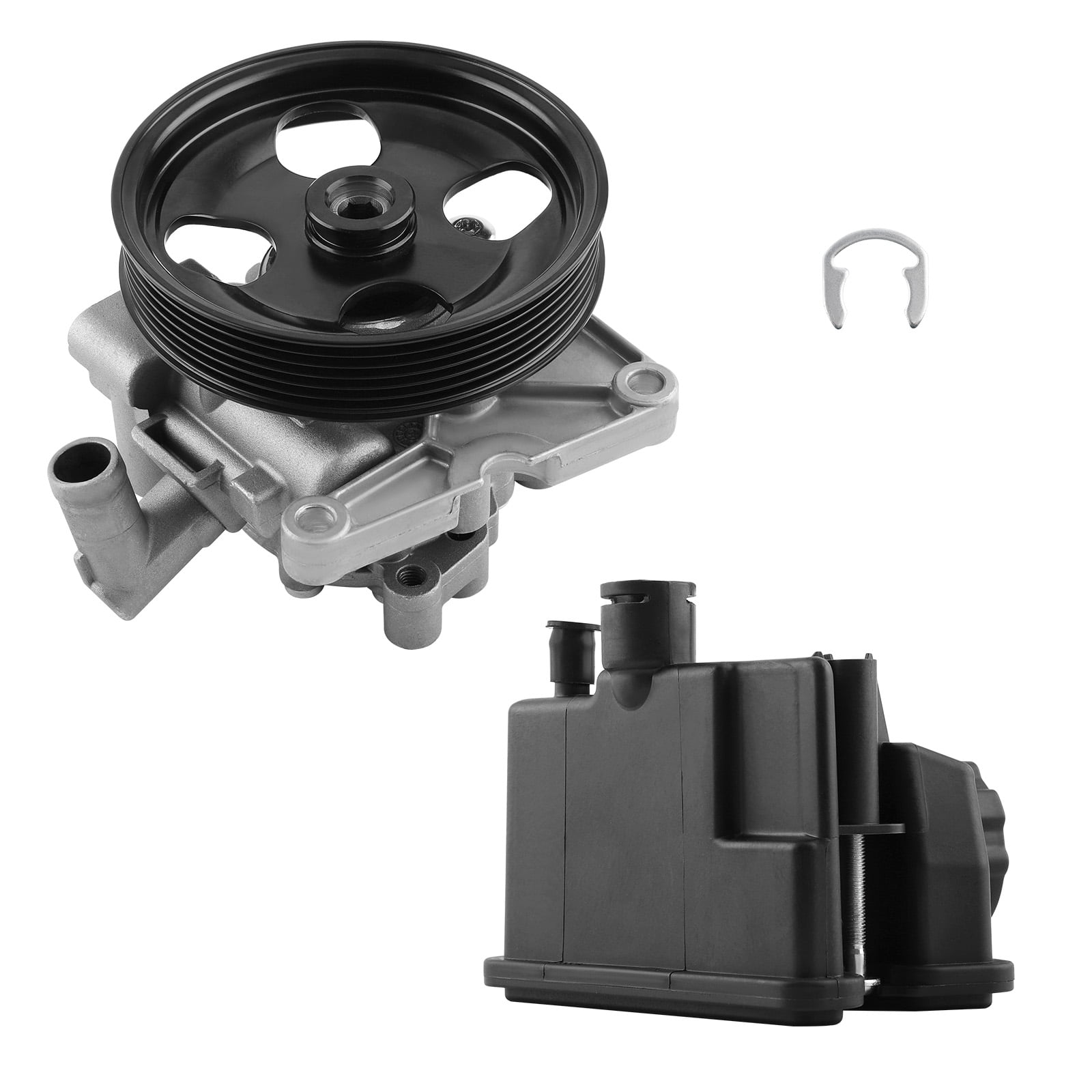 maXpeedingrods Power Steering Pump w/Pulley & Reservoir for Mercedes-Benz E350 C207, C350 W204 2010-2012, 3.5L 3.0L, Replace 4009000, 0004602383