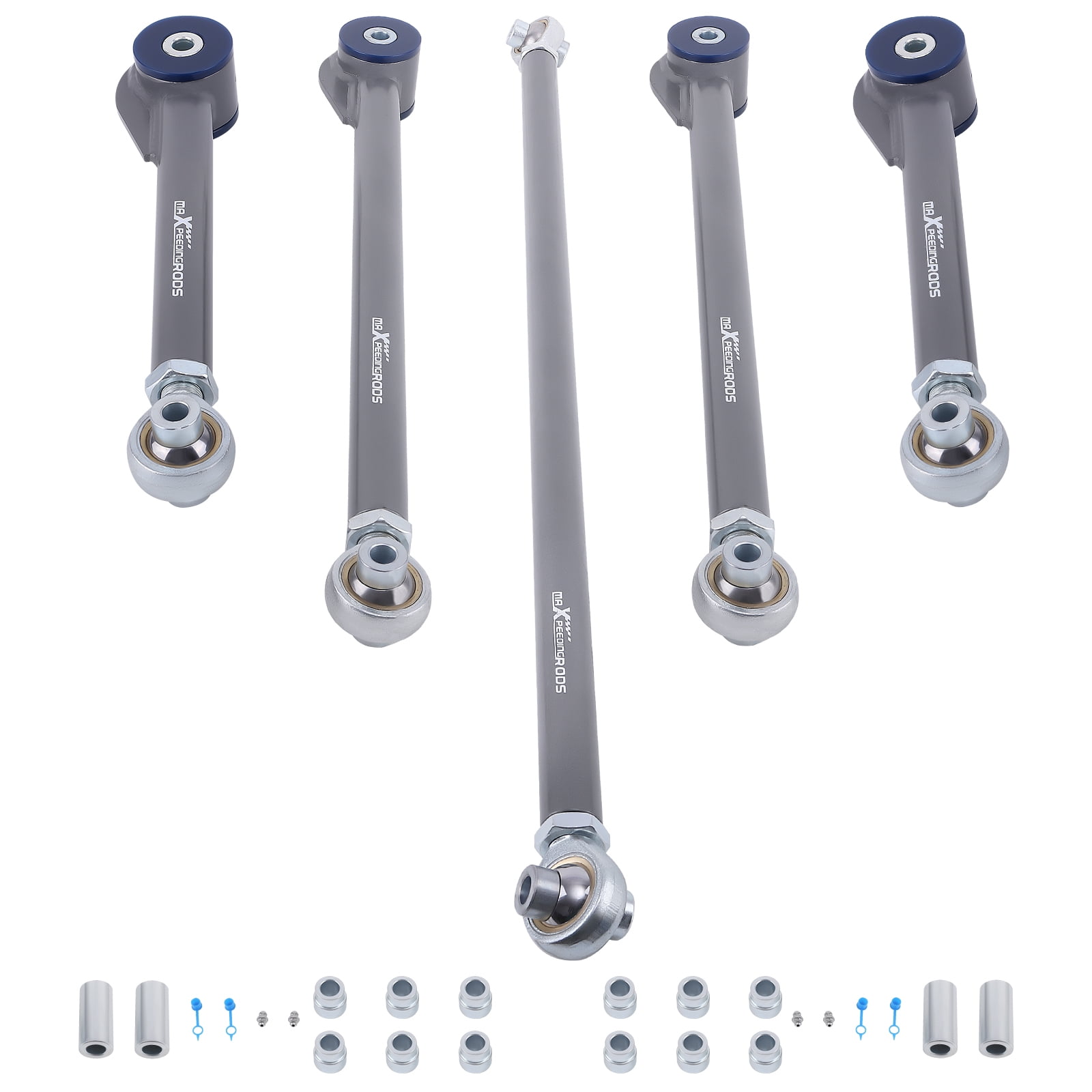 maXpeedingrods Rear Upper & Lower Control Arms + Track Bar 2-4" Leveling Kit for Toyota 4-Runner 1996-2002 2WD 4WD Heavy Duty